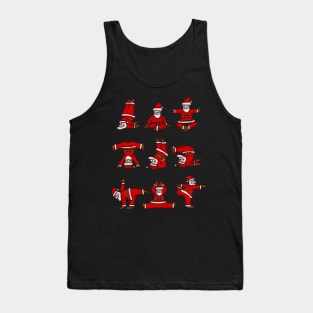 Santa Claus in Yoga Poses Tank Top